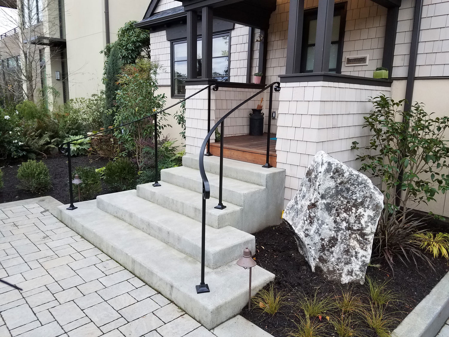 Traditional Front Entrance Railings by Blackbird Iron - Full House - Seattle, WA