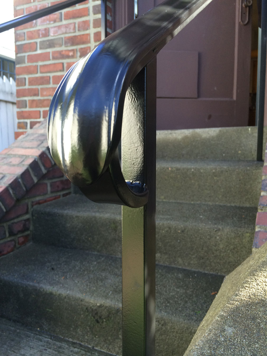 Handrails for Back Steps Close Up Front - Seattle, WA