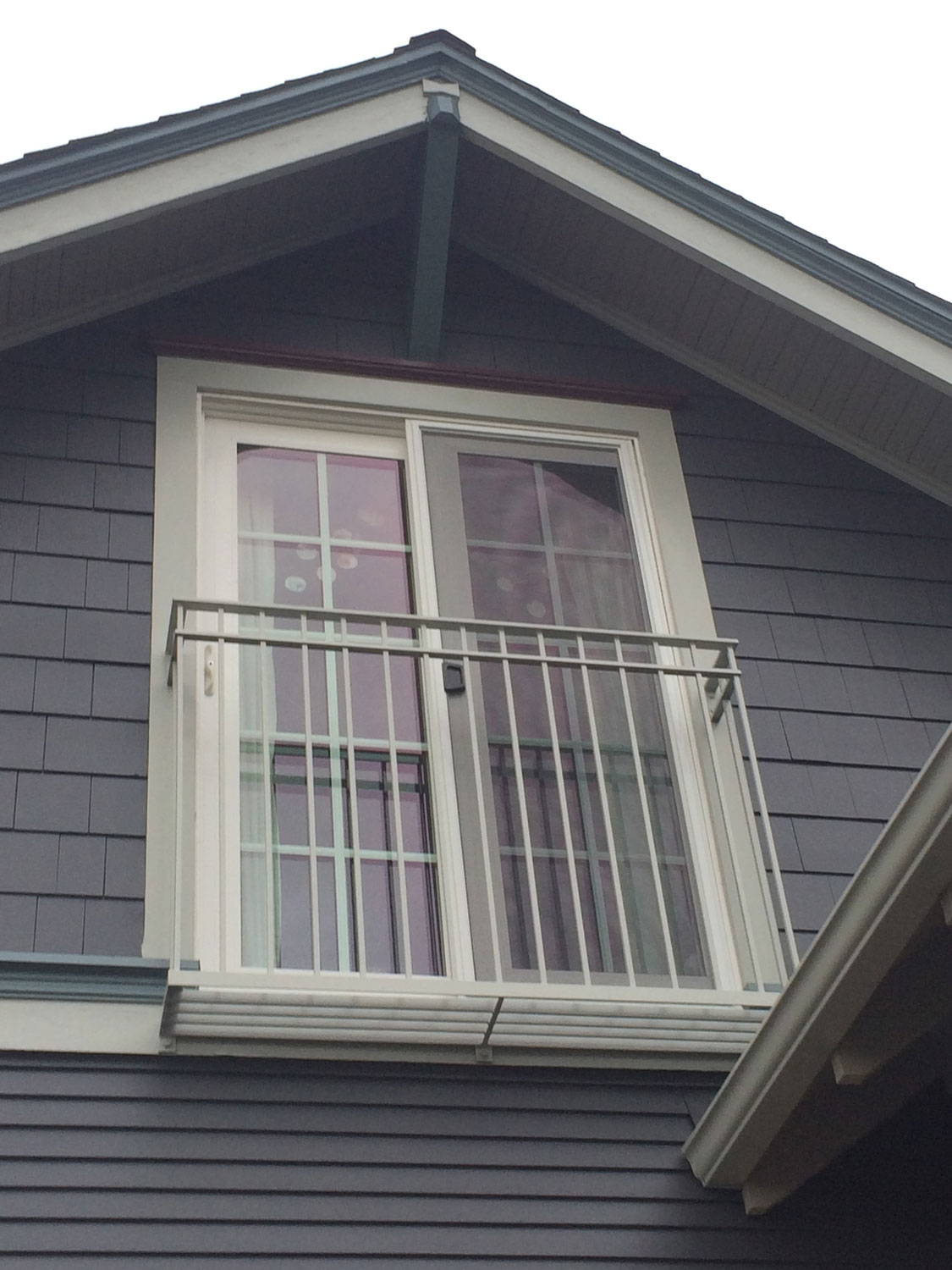 Iron Balcony Guardrail for Second Story Window - Seattle, WA