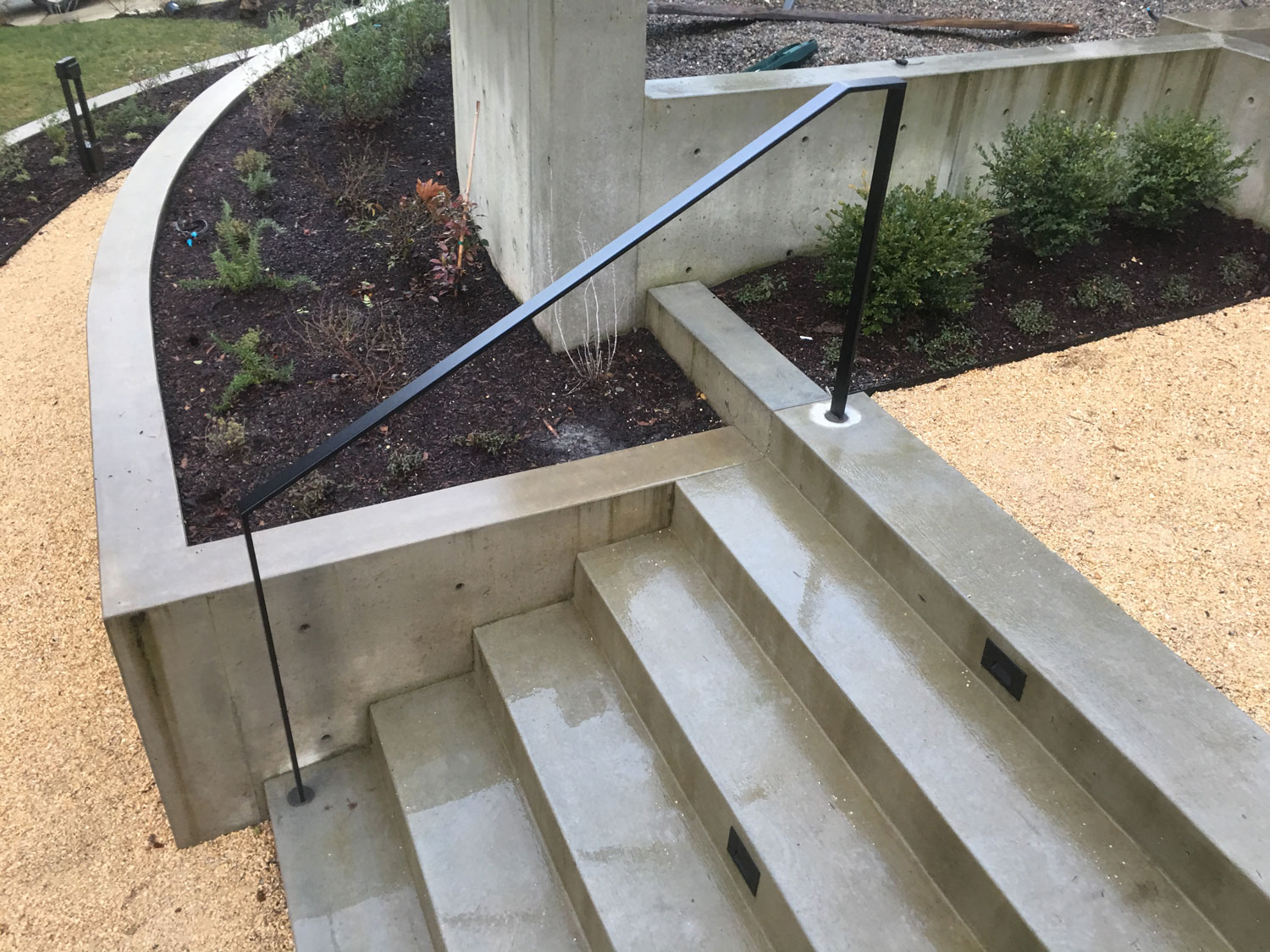 Modern Handrails for Multi-Level Exterior Hardscape 5