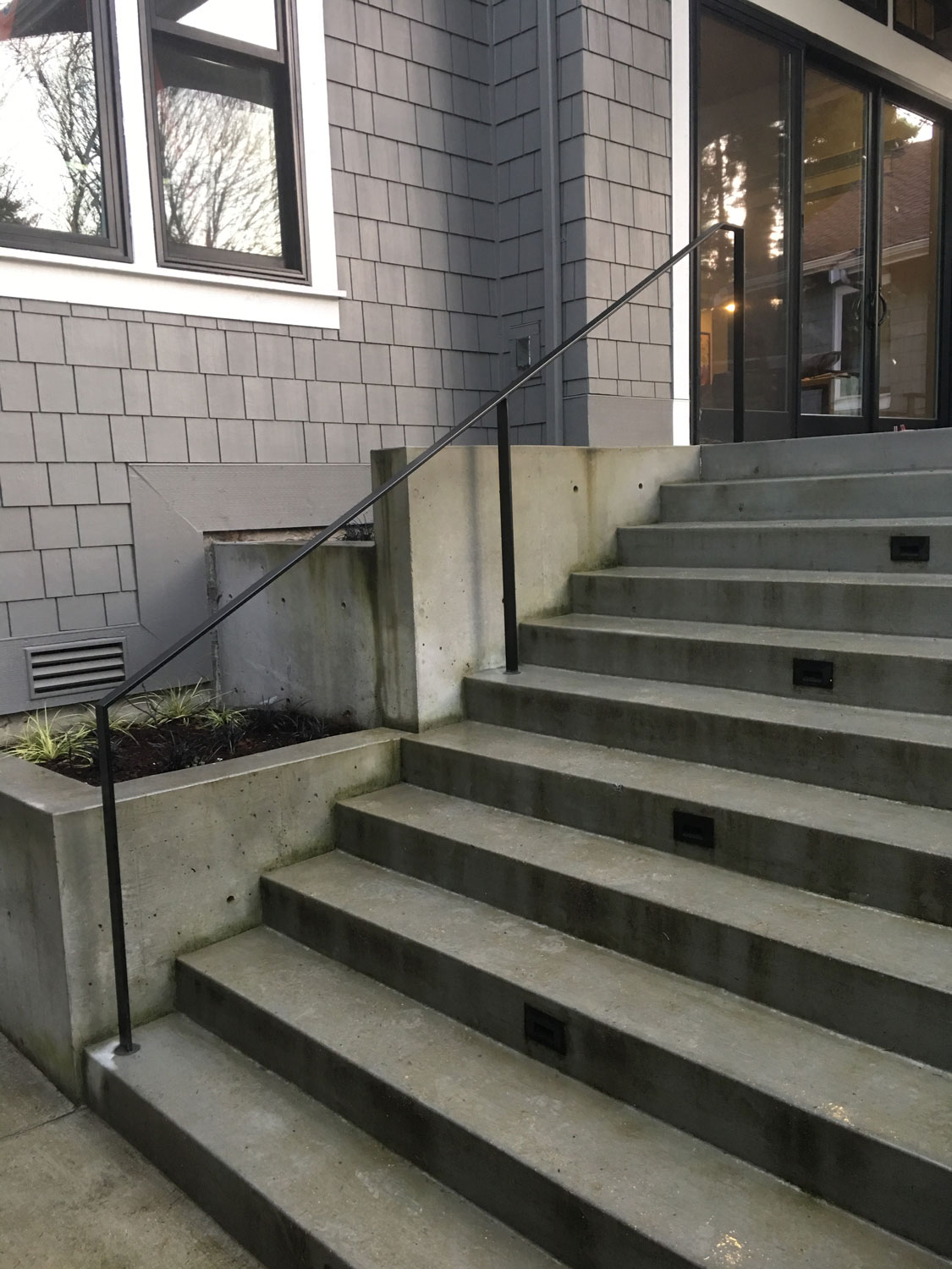 Modern Handrails for Multi-Level Exterior Hardscape 1