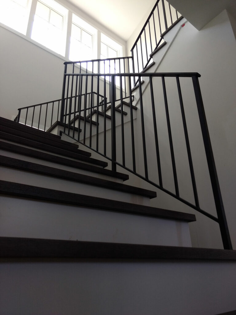Iron Guardrails for Interior Winding Stairs